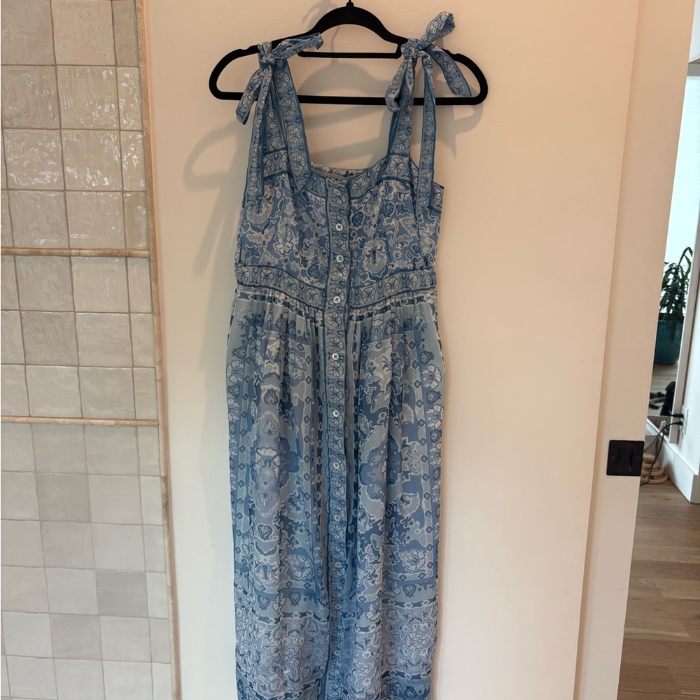 Gretchen Scott Designs Light Blue Midi Dress